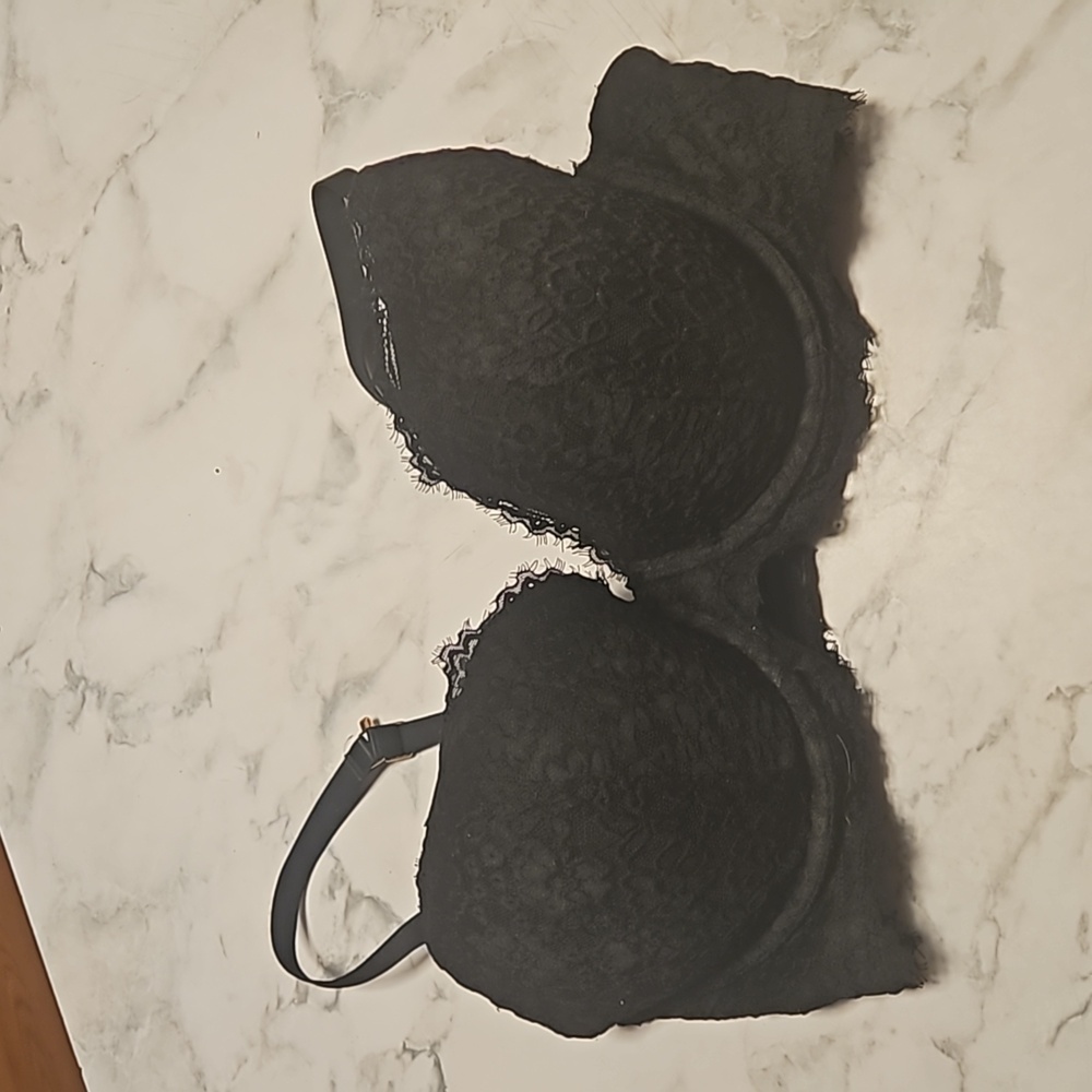 Aerie Size 38D Black Lace push up Bra